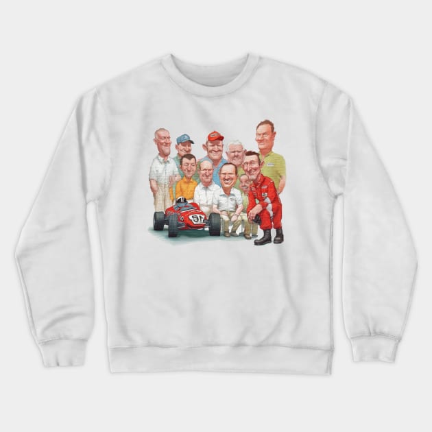 Cartoon race car team Crewneck Sweatshirt by JnS Merch Store